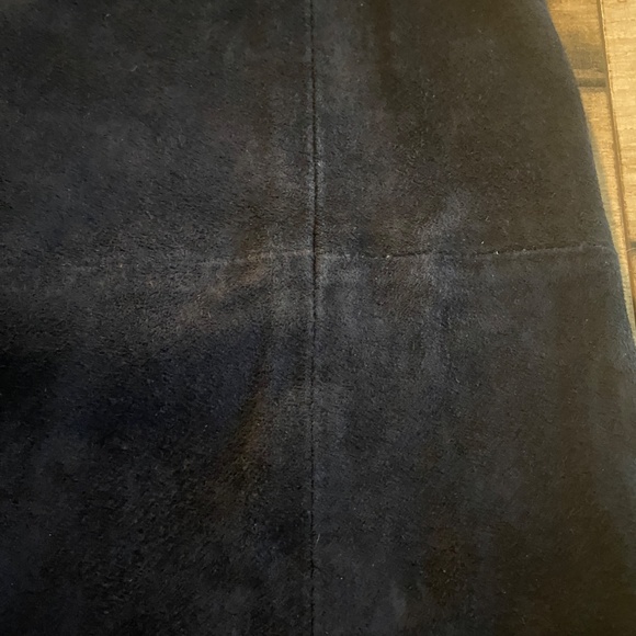 ZARA Navy Blue Wide-Leg Suede Culottes with Pockets Size Medium - Picture 9 of 16